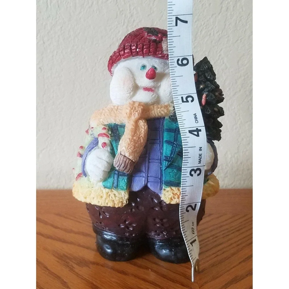 Snowman Figurine by World Bazaars 6 1/2 inches tall